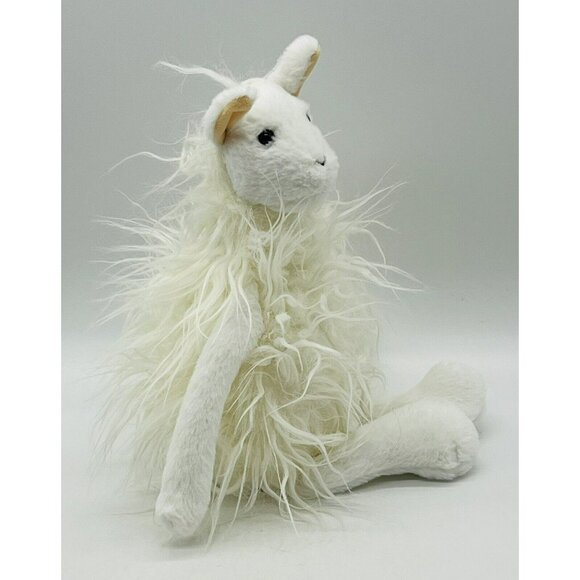 Aurora Llama Plush White Fuzzy 9 inch Stuffed Animal 2019 Alpaca - Picture 3 of 10